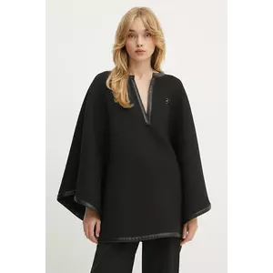 Karl Lagerfeld poncho culoarea negru, A3W20016 imagine