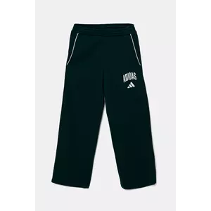 adidas pantaloni de trening pentru copii culoarea verde, cu imprimeu, JV7372 imagine