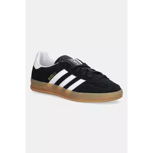 adidas Originals sneakers de piele întoarsă pentru copii GAZELLE INDOOR culoarea negru, JQ8701 imagine