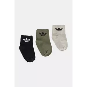 adidas Originals șosete copii 3-pack culoarea bej, JW2934 imagine