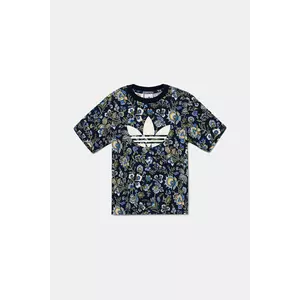 adidas Originals tricou de bumbac pentru copii culoarea bleumarin, cu imprimeu, JV7818 imagine