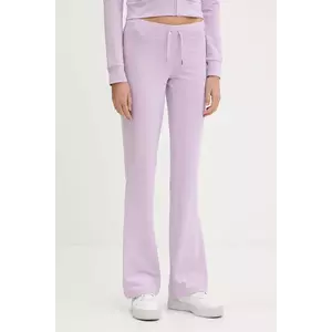 Juicy Couture pantaloni de trening JERSEY APOLLO PANT culoarea violet, cu imprimeu, JCWBJ125311 imagine