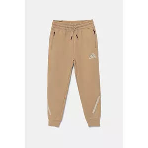 adidas pantaloni de trening pentru copii culoarea maro, uni, JW4002 imagine