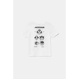 adidas tricou de bumbac pentru copii culoarea alb, cu imprimeu, JV5255 imagine