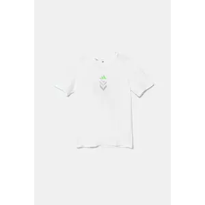 adidas Performance tricou de bumbac pentru copii culoarea alb, cu imprimeu, JM8942 imagine