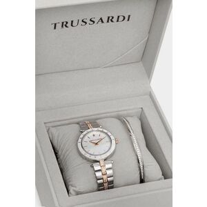 Trussardi ceas si bratara culoarea argintiu, R2453145507 imagine
