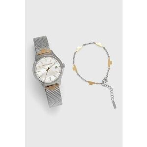 Trussardi ceas si bratara culoarea argintiu, R2453170503 imagine