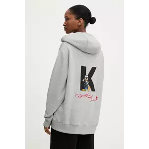 Karl Lagerfeld bluză KL X DISNEY culoarea gri, cu glugă, cu imprimeu, A3W20062 imagine