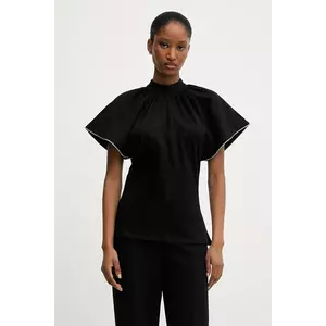 Karl Lagerfeld tricou din bumbac culoarea negru, cu turtleneck, A3W17012 imagine