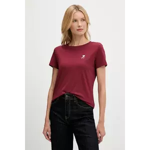 BOSS Orange tricou din bumbac culoarea bordo, 50545288 imagine
