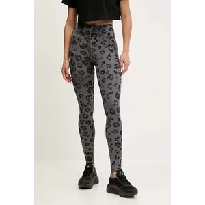 adidas Performance leggins termoactivi Optime Essentials Full Length Leggings Print culoarea gri, cu imprimeu, JN2650 imagine