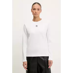 adidas Originals longsleeve din bumbac Essentials culoarea alb, JW7454 imagine
