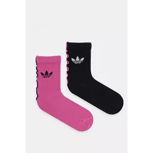 adidas Originals șosete Ruffle Crew 2-pack culoarea negru, JX5210 imagine