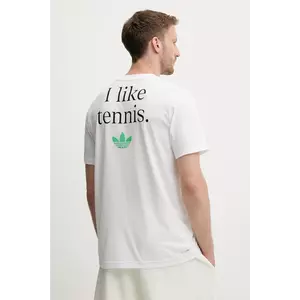 adidas Originals tricou Tennis Graphic Tee culoarea alb, cu imprimeu, JM8961 imagine