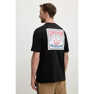 adidas Originals tricou din bumbac Graphic Lo Ss T culoarea negru, cu imprimeu, JW0161 imagine