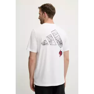 adidas tricou din bumbac Spiderman T-S culoarea alb, cu imprimeu, JL8056 imagine