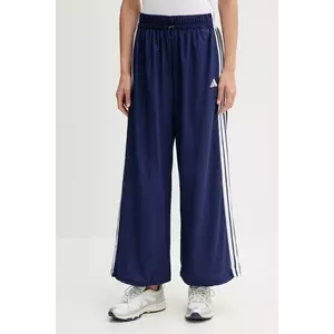 adidas pantaloni de trening Essentials culoarea bleumarin, cu imprimeu, JV5328 imagine