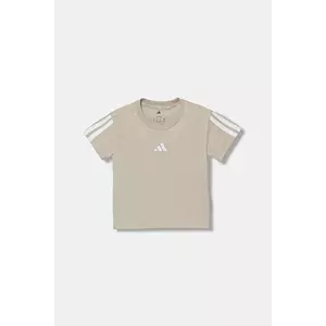 adidas tricou de bumbac pentru copii culoarea bej, KB7299 imagine