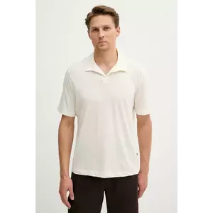 Sisley tricou polo din in culoarea bej, uni, 3D8FS300W imagine