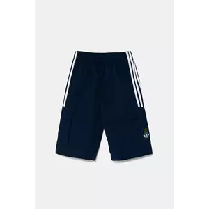 adidas Originals pantaloni scurți copii MINECRAFT culoarea bleumarin, cu imprimeu, talie reglabila, KD9833 imagine