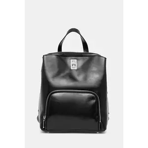 Answear Lab ghiozdan de piele culoarea negru, mic, neted imagine