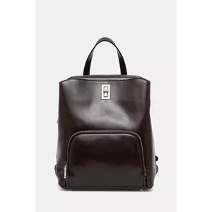 Answear Lab ghiozdan de piele culoarea bordo, mic, neted imagine