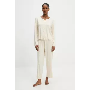 Answear Lab pijama culoarea bej imagine