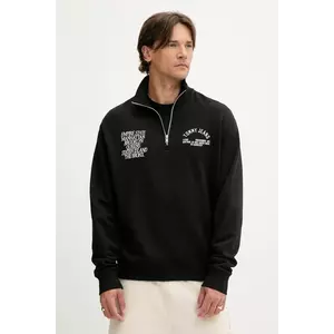 Tommy Jeans hanorac de bumbac culoarea negru, cu imprimeu, DM0DM21797 imagine