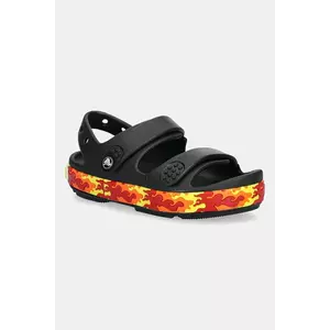 Crocs sandale copii CROCBAND CRUISER FLAMES SANDAL KIDS culoarea negru, 211268 imagine