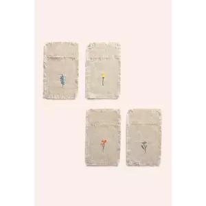 Calma House set de huse de tacâmuri 21x8 cm 4-pack culoarea bej imagine
