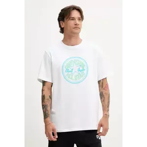 Converse tricou din bumbac culoarea alb, cu imprimeu, 10027722-A02 imagine