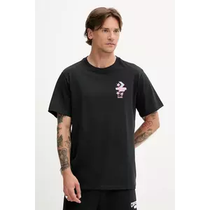Converse tricou din bumbac culoarea negru, cu imprimeu, 10027725-A02 imagine
