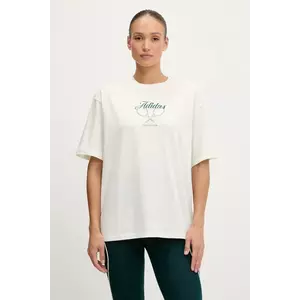 adidas tricou din bumbac Country Club Graphic T-Shirt culoarea bej, KB2491 imagine
