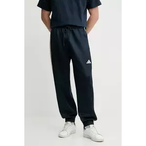 adidas pantaloni de trening Stadium culoarea bleumarin, cu imprimeu, JZ6431 imagine