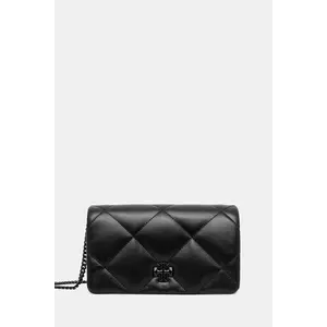 Tory Burch poșetă de piele Kira Diamond culoarea negru, 170622-001 imagine