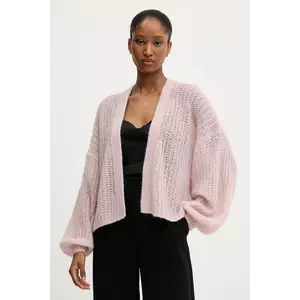 BOSS Orange cardigan din amestec de lână culoarea roz, light, 50545878 imagine