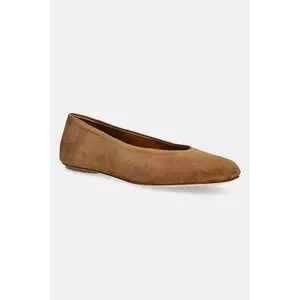 Weekend Max Mara balerini din piele întoarsă Todisuede culoarea maro, 2525526074600 imagine