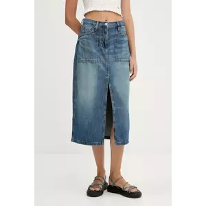 Tommy Jeans fustă jeans midi, drept, DW0DW21070 imagine