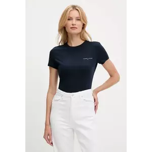 Tommy Jeans tricou din bumbac culoarea bleumarin, DW0DW21164 imagine
