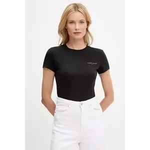 Tommy Jeans tricou din bumbac culoarea negru, DW0DW21164 imagine