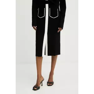 Karl Lagerfeld fustă culoarea negru, midi, creion, A3W12023 imagine