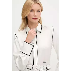 Karl Lagerfeld cămașă culoarea alb, cu guler clasic, regular, A3W11012 imagine