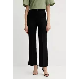 United Colors of Benetton pantaloni culoarea negru, drept, high waist, 4T91DF099 imagine