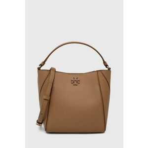 Tory Burch poseta de piele McGraw Small culoarea maro, 158500.227 imagine