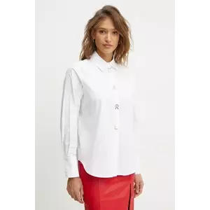 Karl Lagerfeld camasa din bumbac femei, culoarea alb, cu guler clasic, regular, A1W11026 imagine