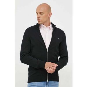 Gant cardigan din bumbac culoarea negru imagine