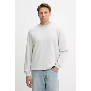 Tommy Jeans bluză culoarea bej, uni, DM0DM20741 imagine