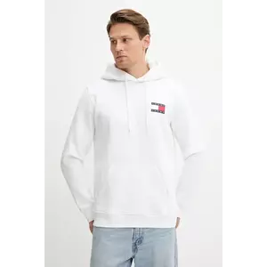 Tommy Jeans bluză culoarea verde, cu glugă, cu imprimeu, DM0DM20738 imagine