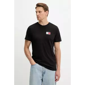 Tommy Jeans tricou din bumbac culoarea bej, cu imprimeu, DM0DM20740 imagine