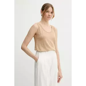 United Colors of Benetton top de in culoarea bej, 37UJE8398 imagine